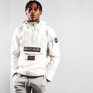Napapijri Men’s Medium Rainforest Waterproof Jacket White